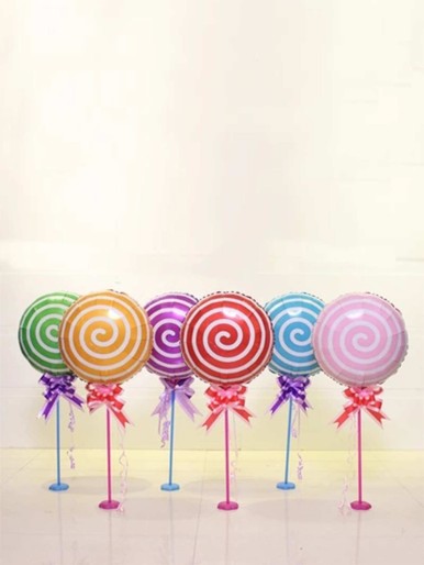 5pcs Lollipop Shaped Aluminum Foil Balloon