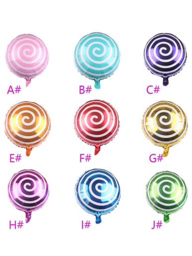 5pcs Lollipop Shaped Aluminum Foil Balloon