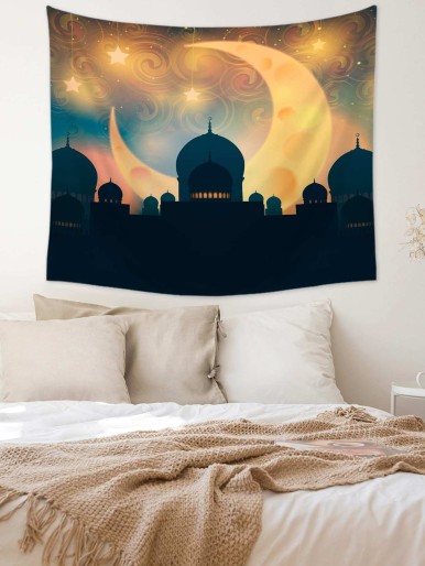 Moon & Castle Print Tapestry