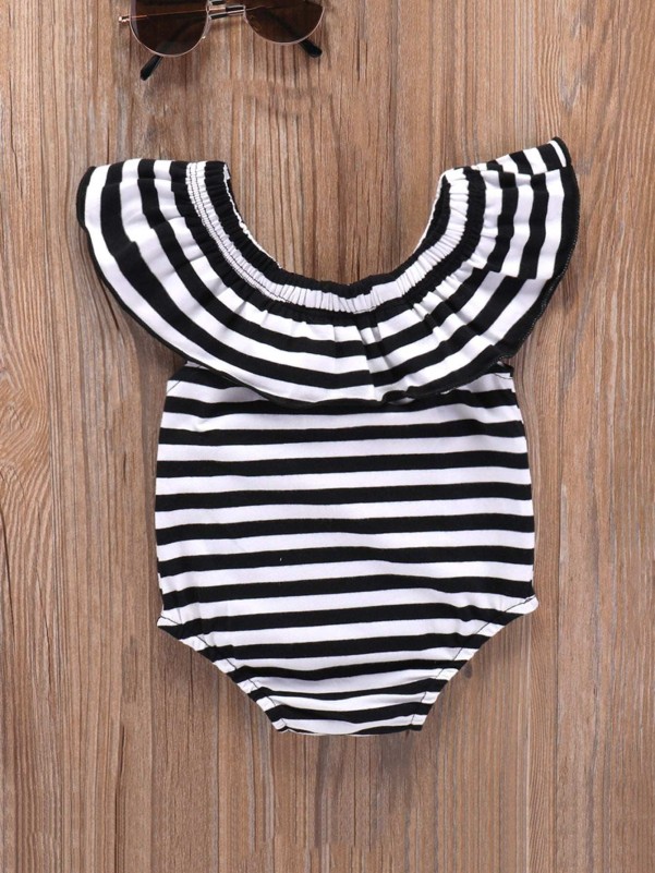 Baby Ruffle Striped Romper