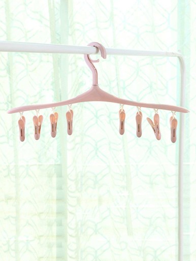 Cloth Hanger With Clips