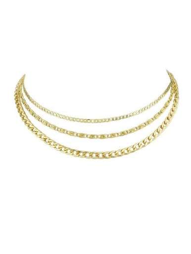 Gold Multi Layers Chain Boho Necklace Women Accessories