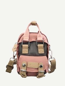 Kids Double Buckle Strap Nylon Backpack