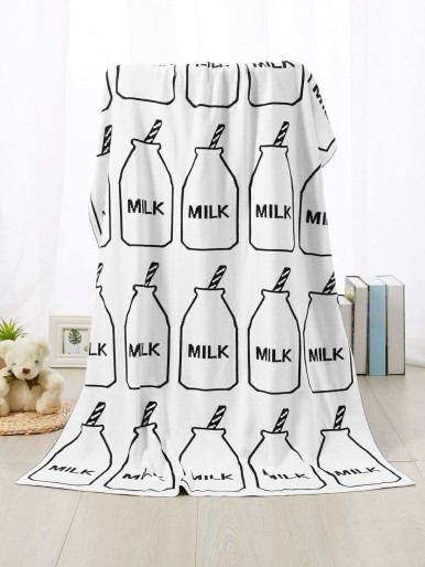 Kids Milk Bottle Pattern Blanket