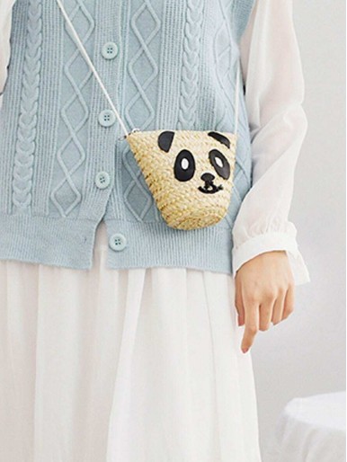 Kids Panda Design Crossbody Bag