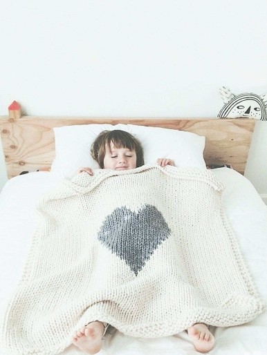 Kids Heart Pattern Blanket