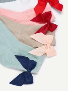Toddler Girls Bow Decorated Socks 5pairs