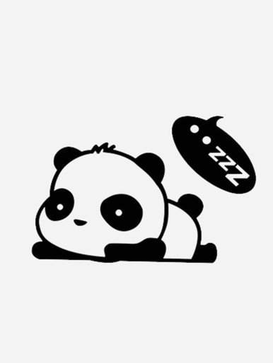 Lazy Panda Sticker