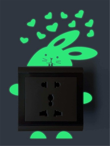 Luminous Rabbit Socket Sticker