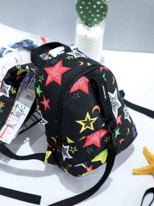 Kids Star Pattern Canvas Backpack