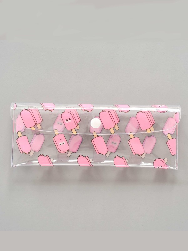 Popsicle Print Clear Pencil Case