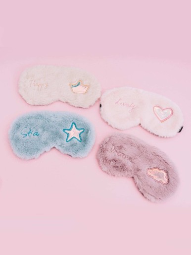 Random Color Plush Eye Patch 1pc