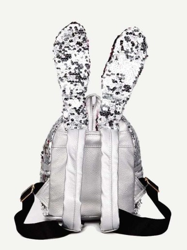 Sequins Decor Rabbit Ear Design Backpack