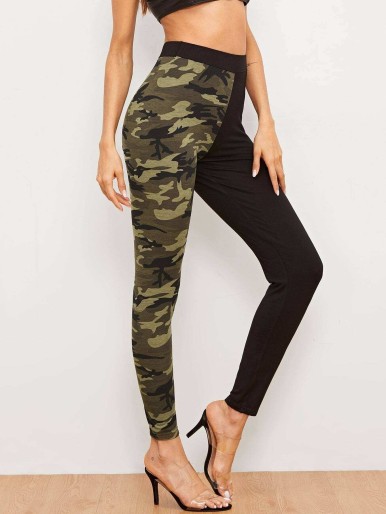 Two Tone Camo Leggings