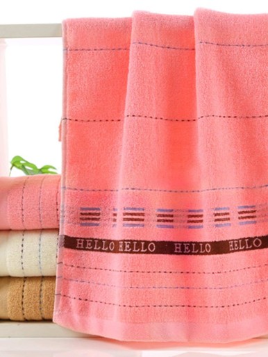 1pc Stripe & Letter Graphic Towel