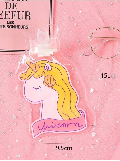 Unicorn Print Clear Hot Water Bag
