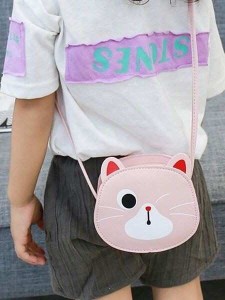 Girls Cat Print Crossbody Bag