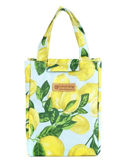 Lemon Print Lunch Box Storage Bag