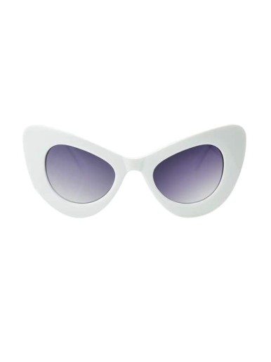 النظارات الشمسية أزياء لون الحلوى الأبيض مميزة