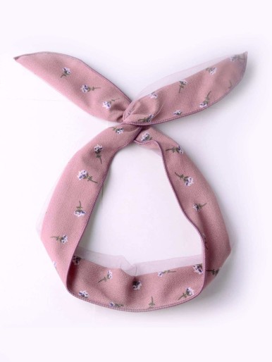 Calico Print Knot Headband