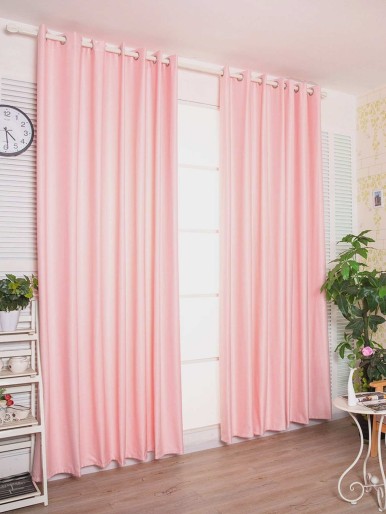 Solid Blackout Eyelet Curtain 1pc