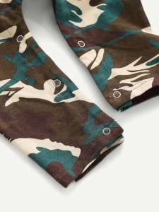 Baby Boy Camo Bow Tie Popper Combo Jumpsuit