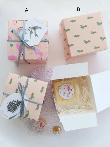 Flamingo & Cactus Print Candy Box 2pcs