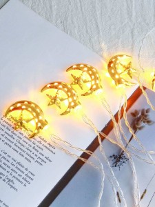 10pcs Bulb Moon Shaped String Light