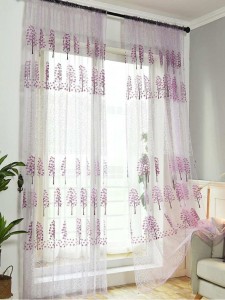 1pc Tree Pattern Sheer Curtain