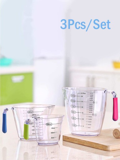 3pcs Clear Measuring Cup Set