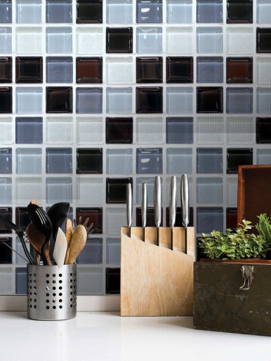 Checkerboard Print Wall Tile 6pcs