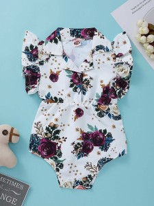 Baby Girl Floral Print Romper