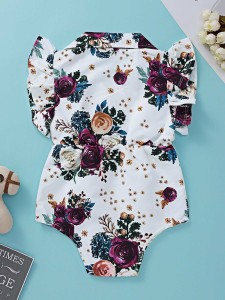 Baby Girl Floral Print Romper