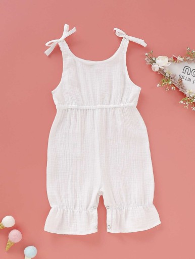 Baby Knot Side Solid Jumpsuit
