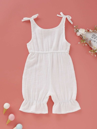 Baby Knot Side Solid Jumpsuit