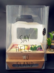 Slogan Print Clear Packaging Tote Bag 10pcs