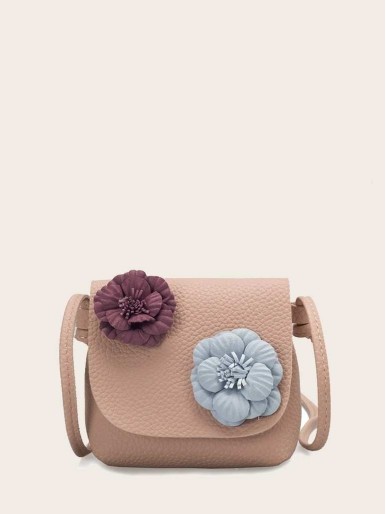 Kids Floral Applique Crossbody Bag