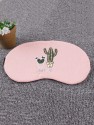 Cactus & Slogan Print Sleeping Eye Cover