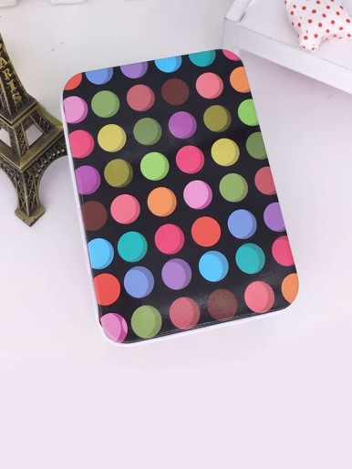 Polka Dot Print Tin Box