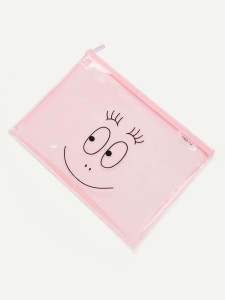 Cartoon Print Clear File Bag