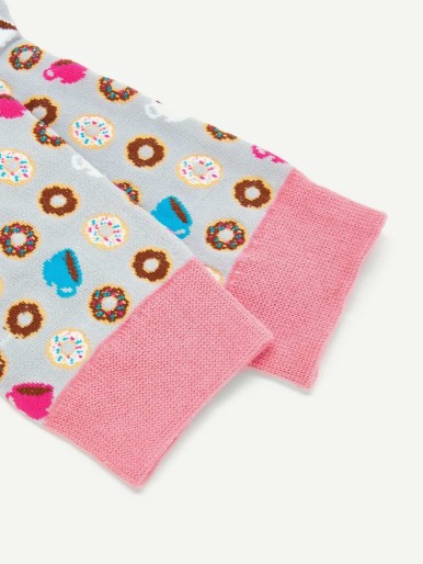 Doughnut Pattern Socks 1pair