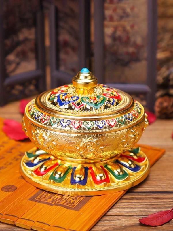 Enamel Design Incense Burner