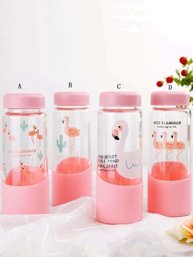 Flamingo Print Anti-scalding Water Bottle 1pc