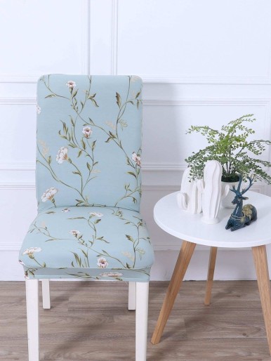 غطاء كرسي قابل للتمدد بطبعة زهور 1 قطعة