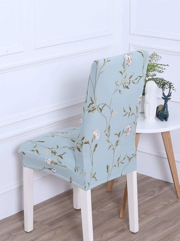 Flower Print Stretchy Chair Cover 1pc