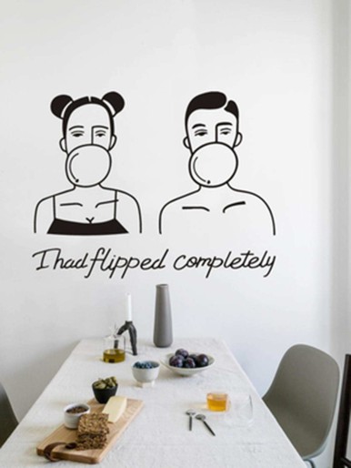 Girl & Boy Print Wall Sticker