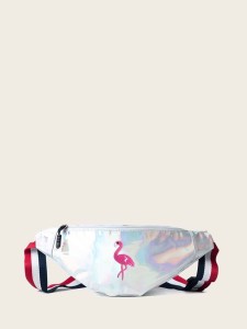 Kids Flamingo Embroidered Fanny Pack
