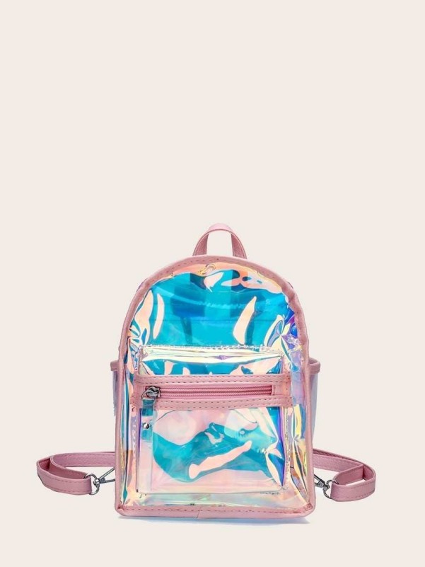 Kids Iridescent Pocket Front Backpack