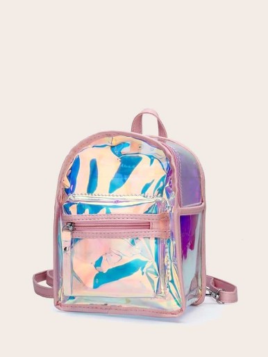 Kids Iridescent Pocket Front Backpack