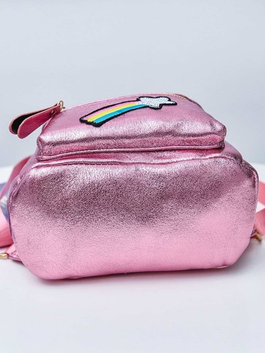 Kids Unicorn Patch Decor Backpack